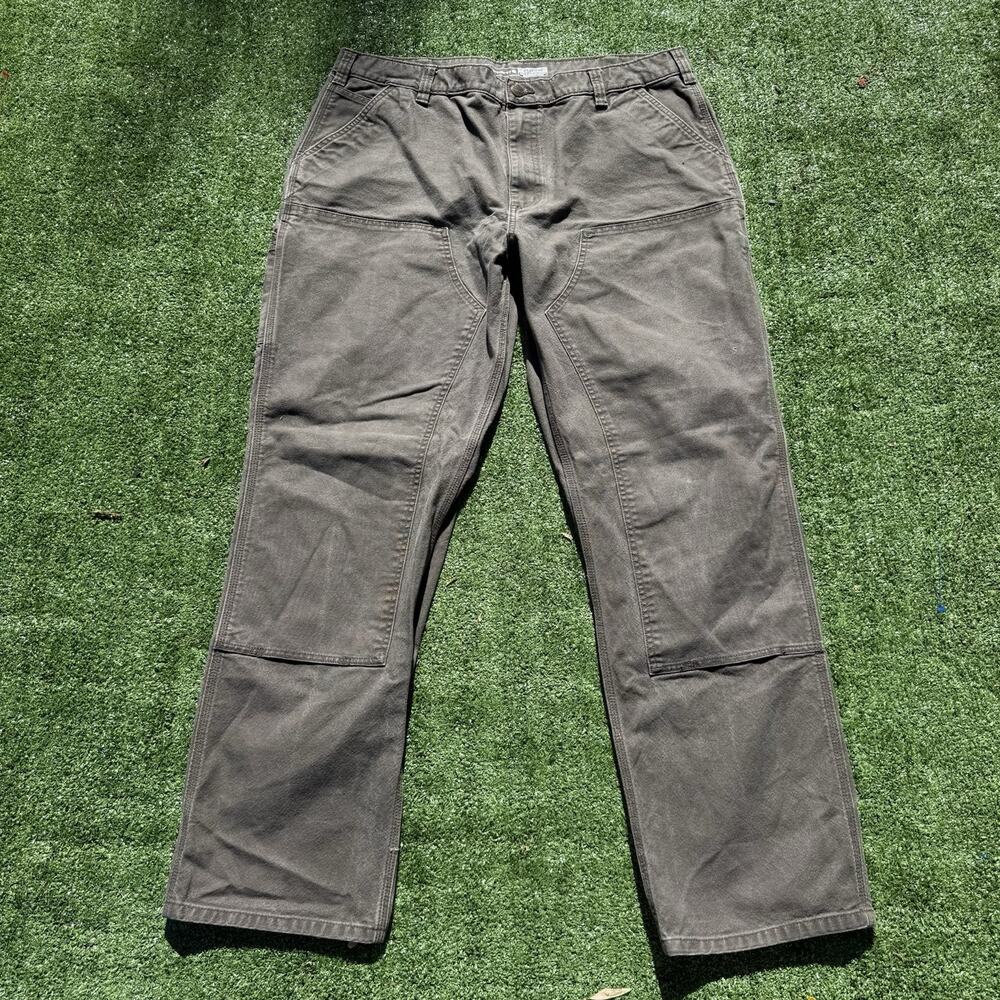 Carhartt Men's 40x34 Brown Relaxed Fit Double Knee Carpenter Work Pants 103334